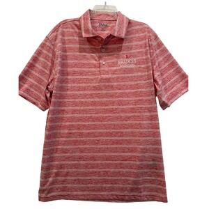 Mens Bradley University Polo Shirt XL Red White Striped Golf Tee‎ Oxford America